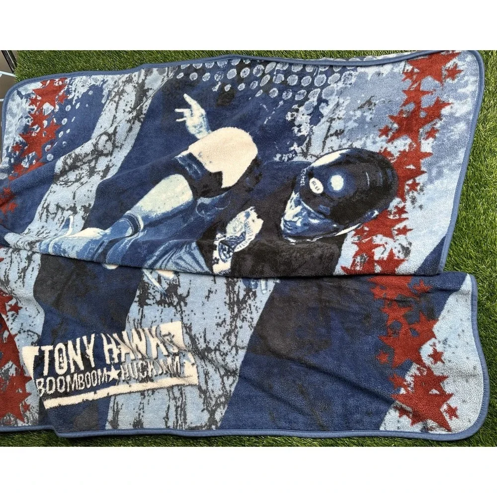 Vintage BoomBoom Huck Jam Tony Hawk Travis Pastrana Blanket &‎ Pillowcase RARE
